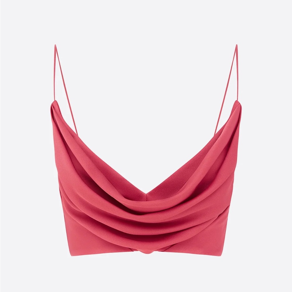Alex Perry draped satin crop top